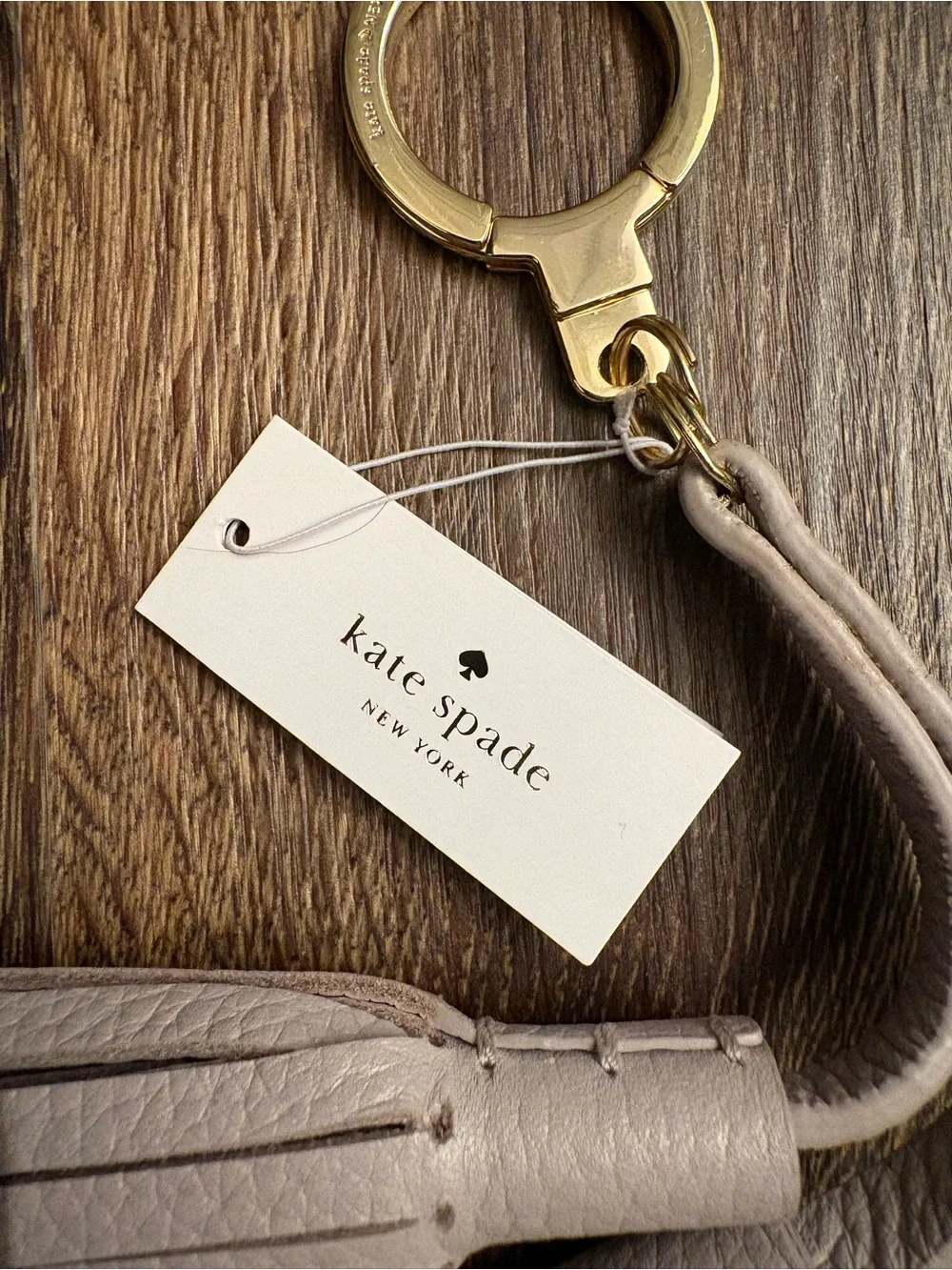 kate spade leather tassel bag charm